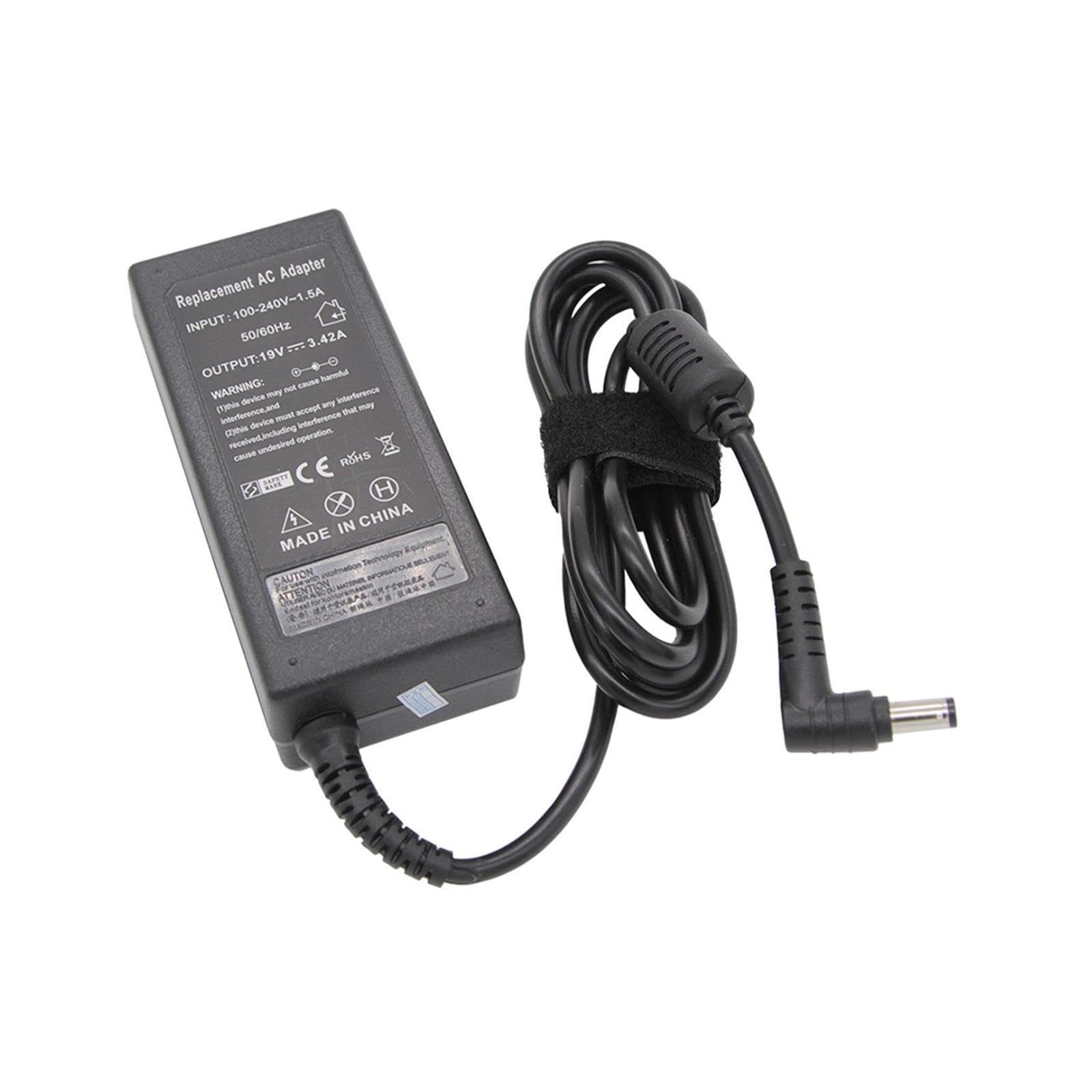 Adaptador De Cargador De Vuelta De CA De 19V, 3,42a, 65W, 5,5x2,5mm, Compatible con ASUS,X550C A450C Y481C V85 A52F X450 X450L X550V X501LA X551C X555 Power(with BR Plug)