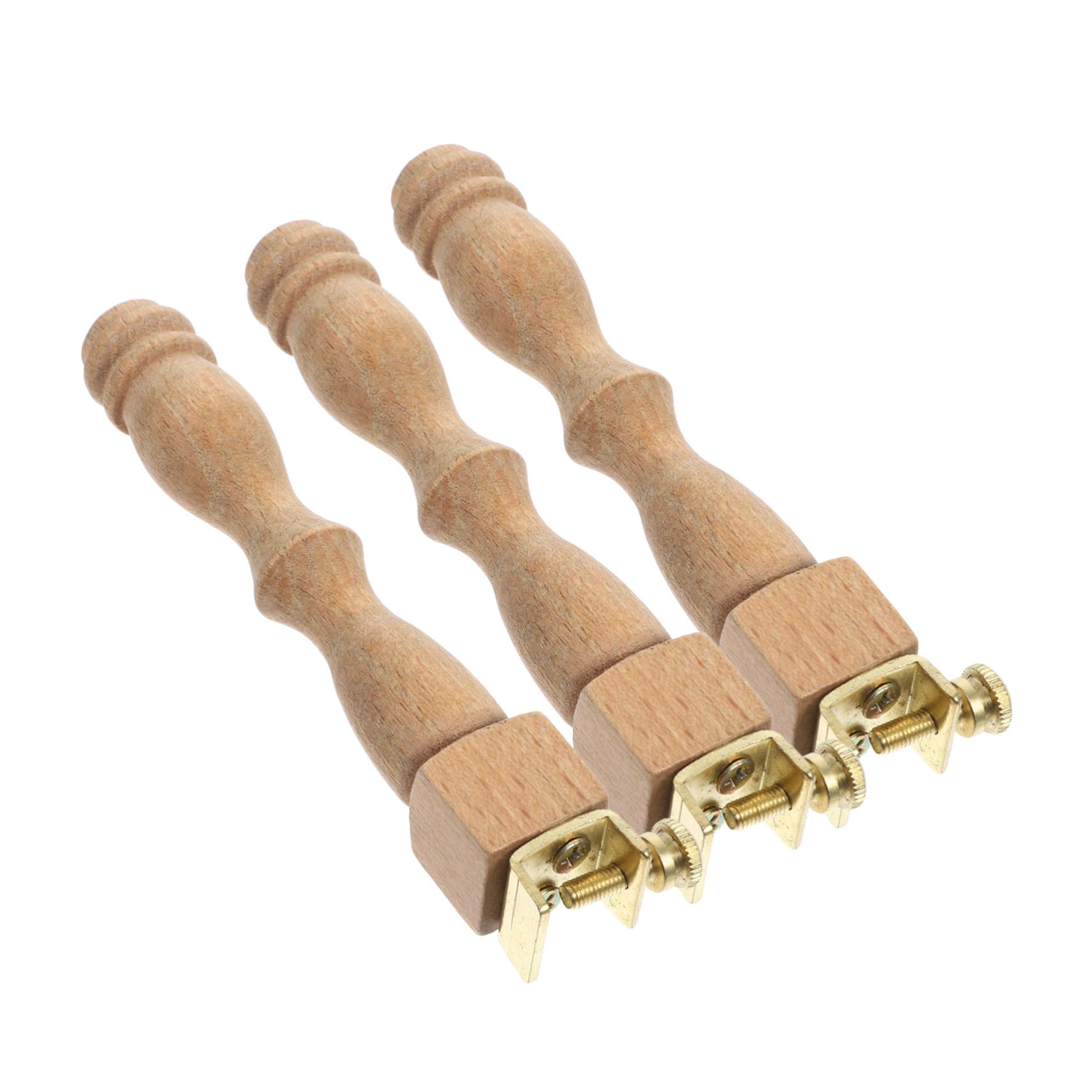 IWOWHERO Embroidery Supplies 3 Pack Wood Embroidery Frame with Heightening Bracket Sturdy Comfortable