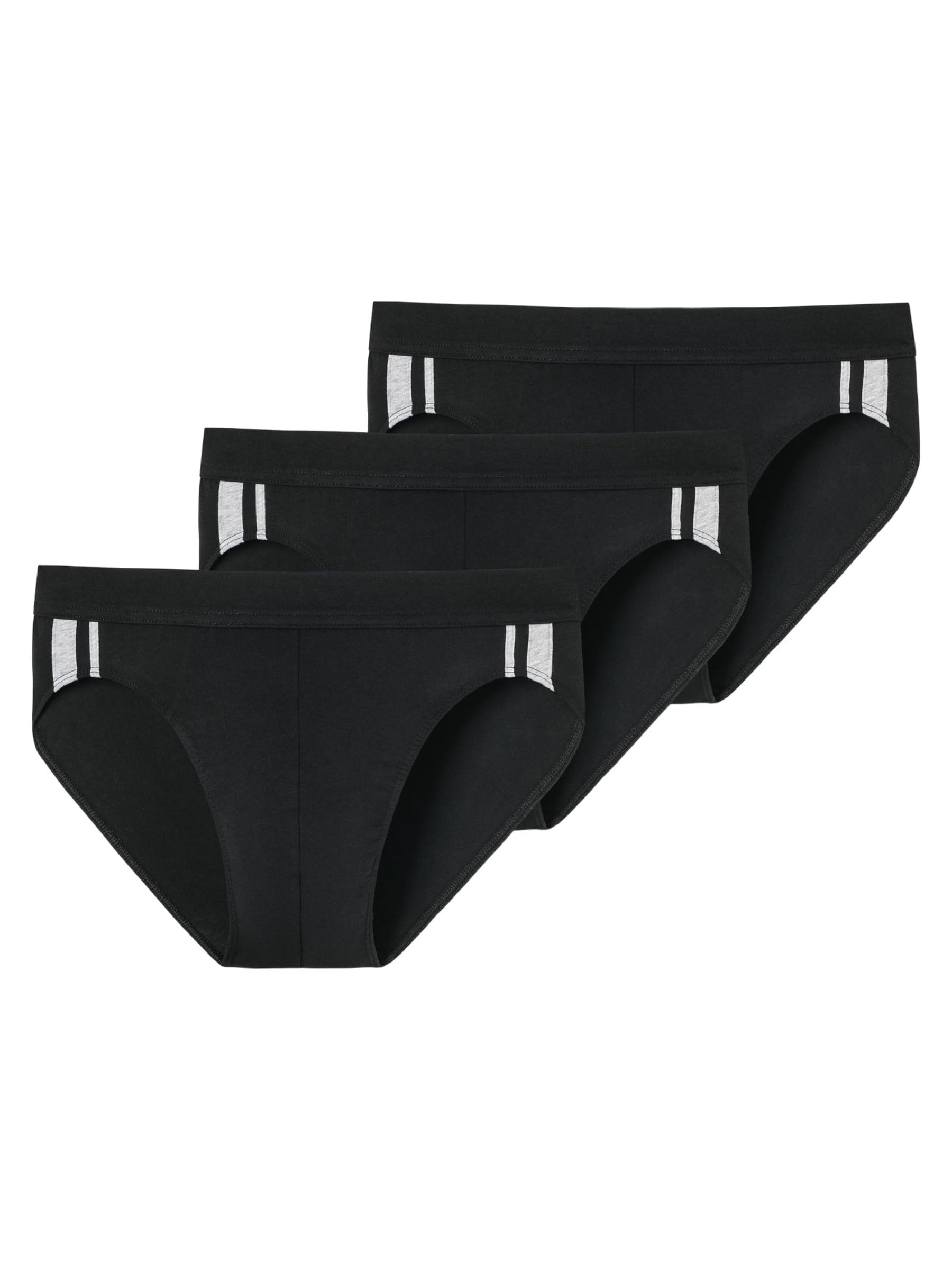 Schiesser Herren 3 PACK Slip Softbund und Streifen Bio Baumwolle - 95/5 Organic