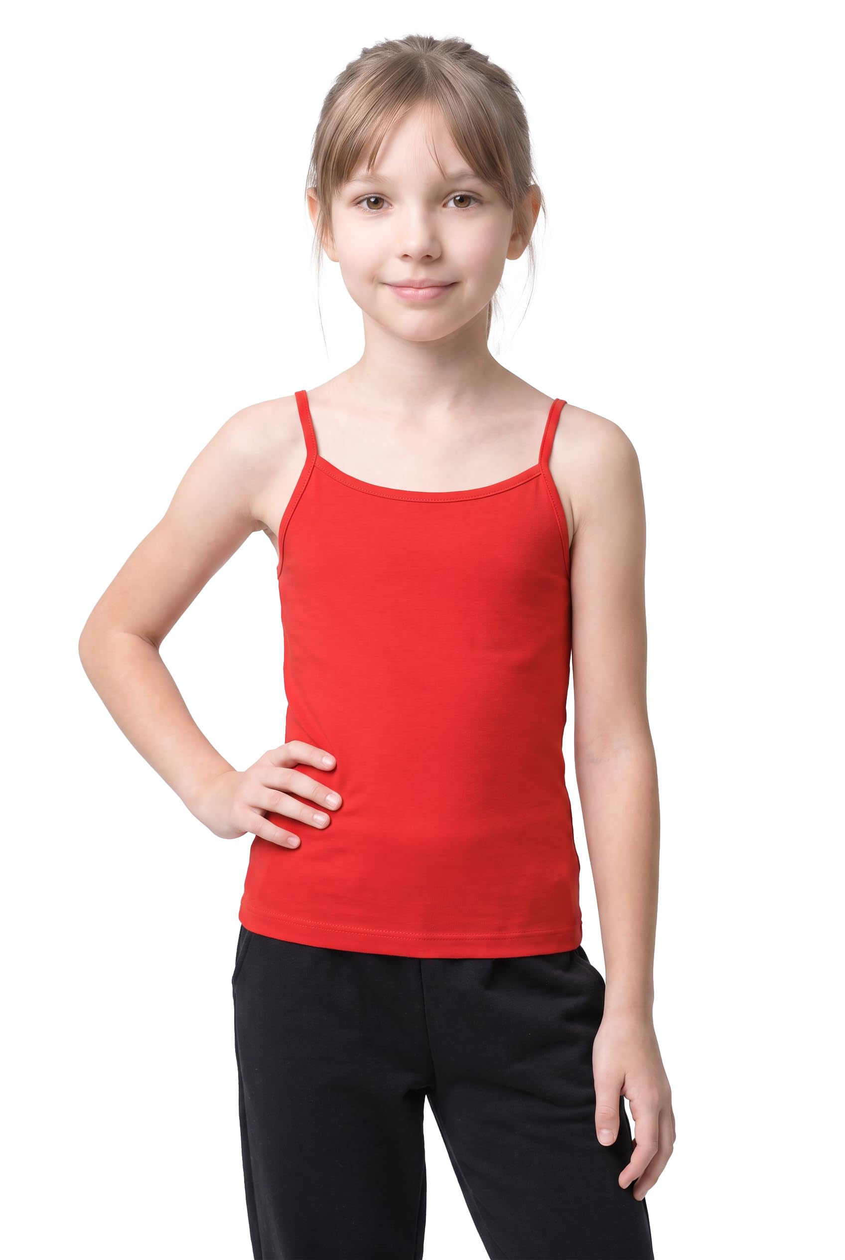 Kurve Girl’s Sleeveless Tank Top – Stretch Undershirts Cami Camisole, UV Protective Fabric, Rated UPF 50+ (Made in USA)