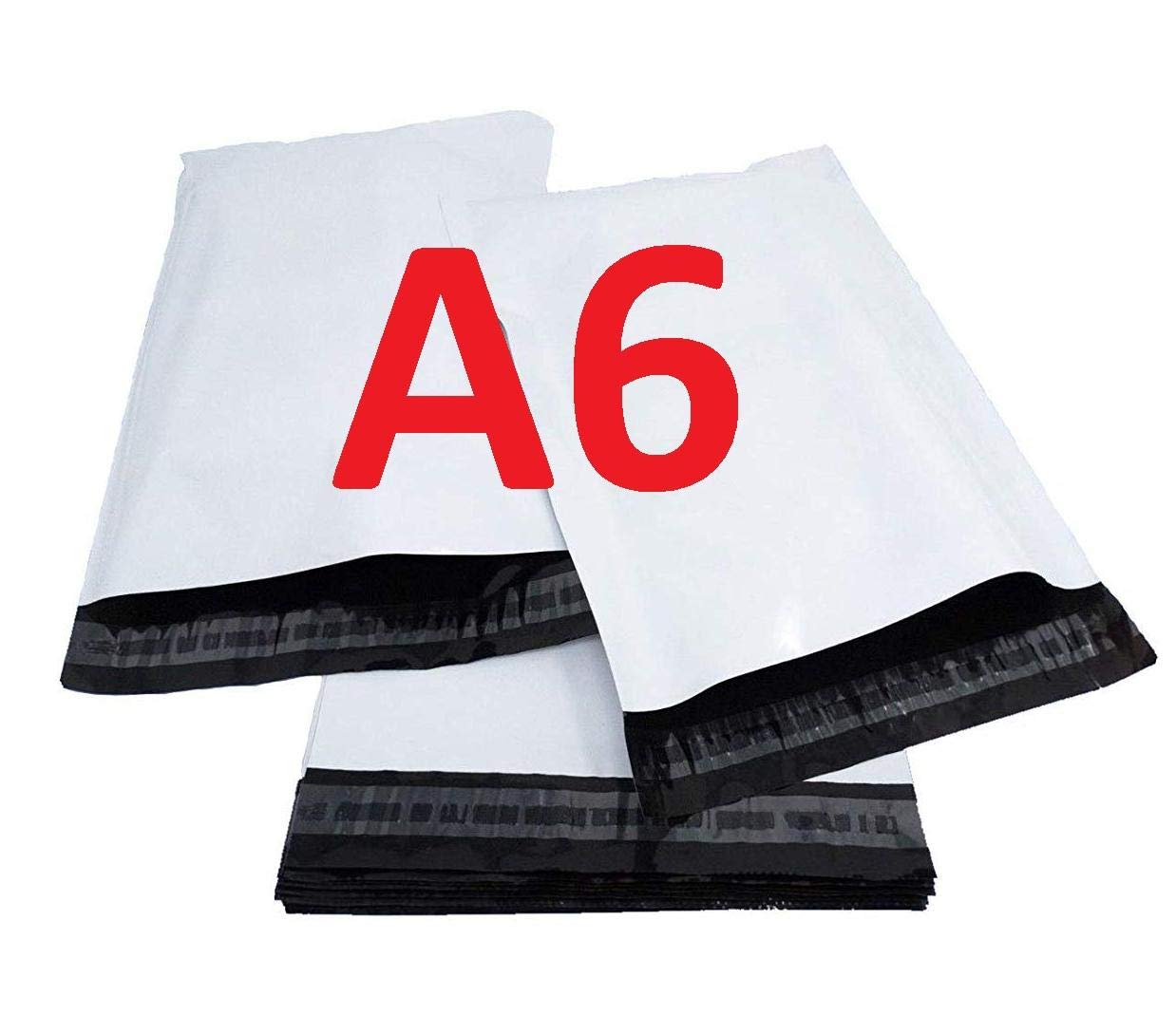 5000 Enveloppes plastique A6 C6 pochette d'expédition en plastique blanche opaque A6 120 x 170 mm 50 micron sac livraison opaque 12 x 17 cm Enveloppe envoi fine légère solide inviolable et imperméable