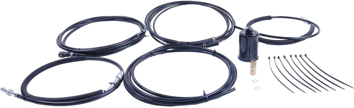 HOLDWELL Fuel Line Replacement Kit NFR0008 FL-GM43C-V Compatible with Chevrolet/GMC Suburban 1998-1999 (Black, 1x Kit)