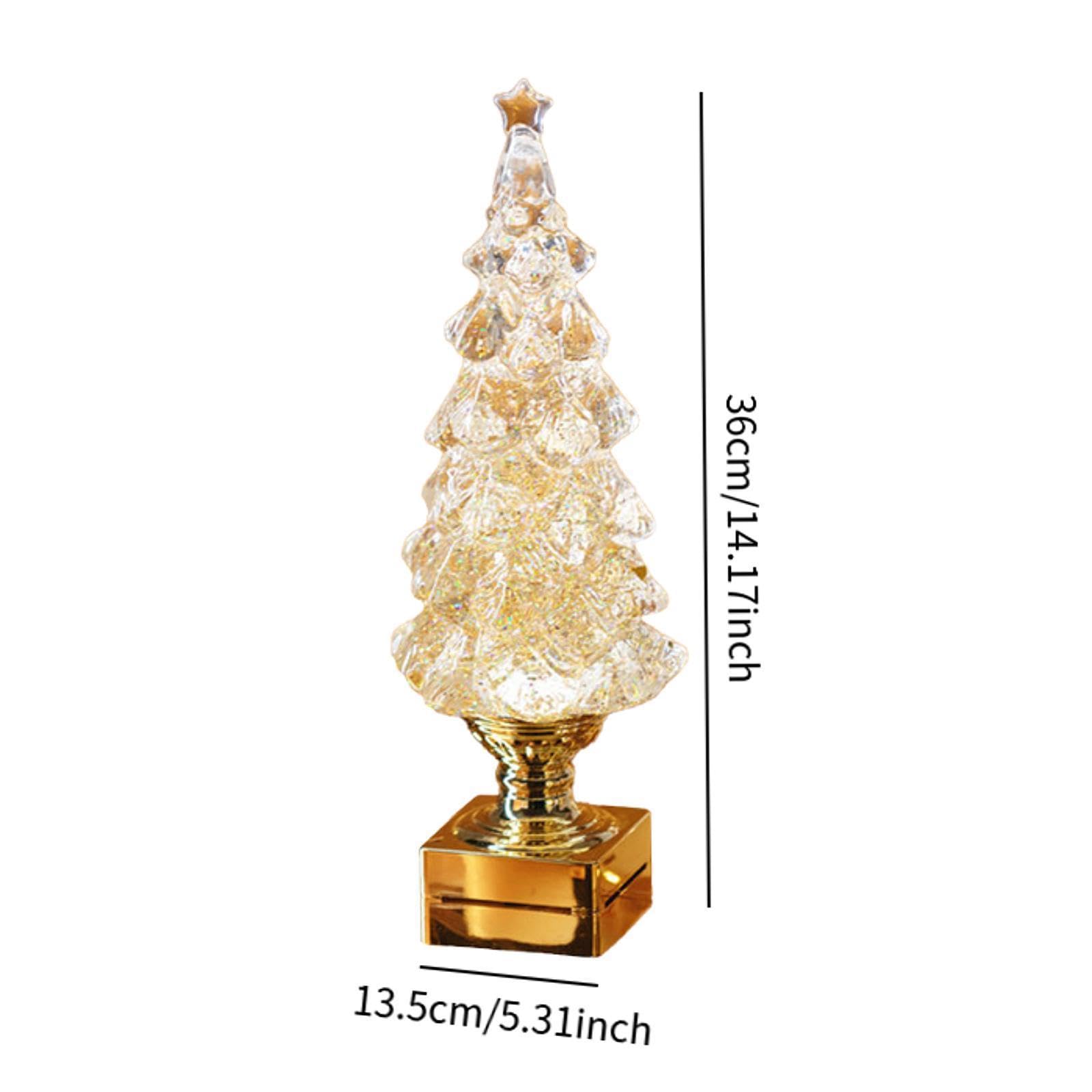 Escultura Decorativa para de Navidad, Globo Luminoso, Figura de Centro de Mesa, Efecto Nieve, Música, Función Automática, Ideal para Fiestas en, Oro, Individual