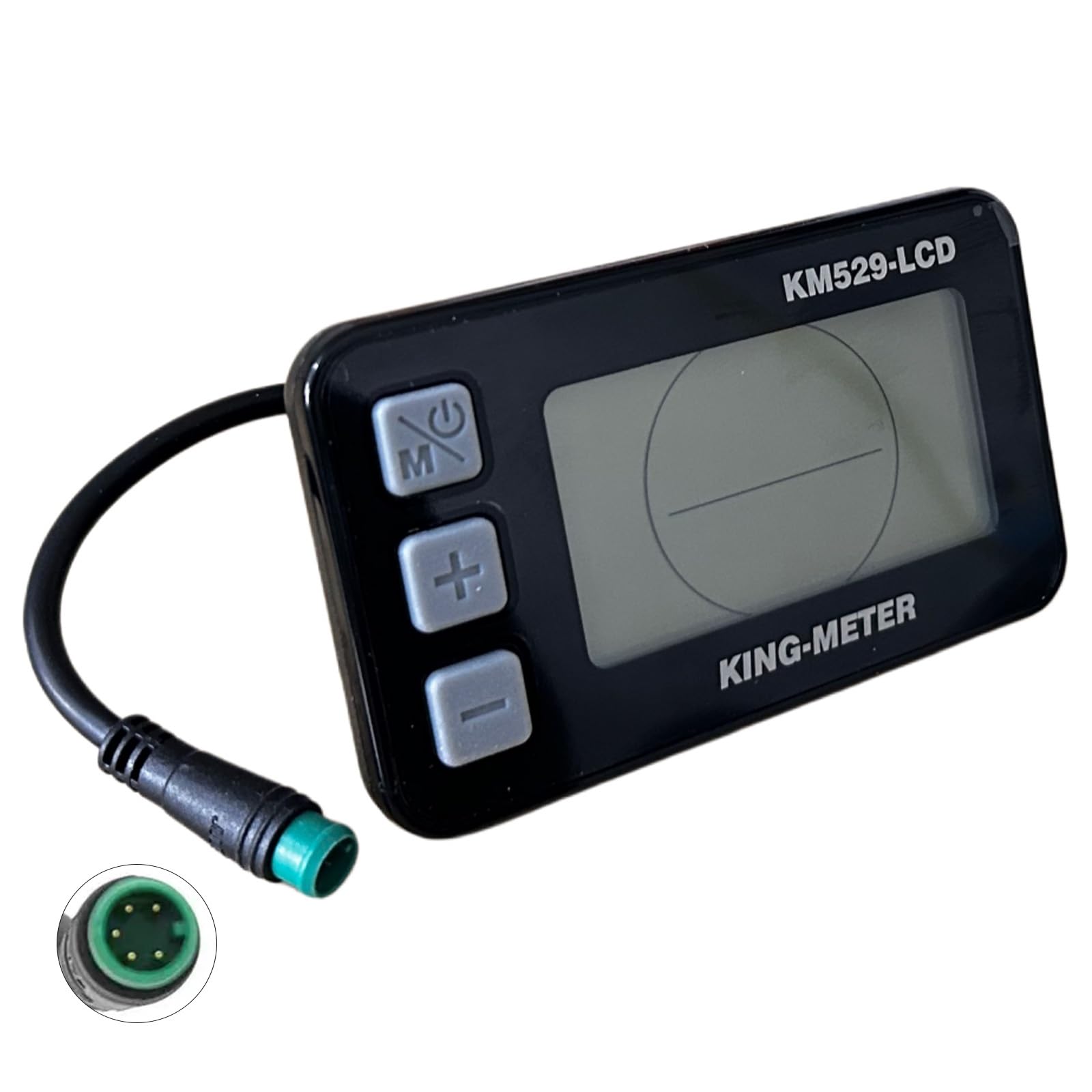 Écran LCD NULKOMMA pour vélos électriques KM529 : Compteur de Vitesse et écran pour vélo électrique 36 V / 48 V avec connecteur mâle étanche à 5 Broches et Panneau de Commande pour vélo électrique