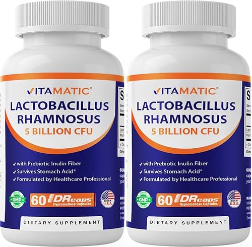 Vitamatic Lactobacillus Rhamnosus 5 mil millones por cápsula DR (10 mil millones por 2 cápsulas)  60 unidades  Apoyo digestivo avanzado e