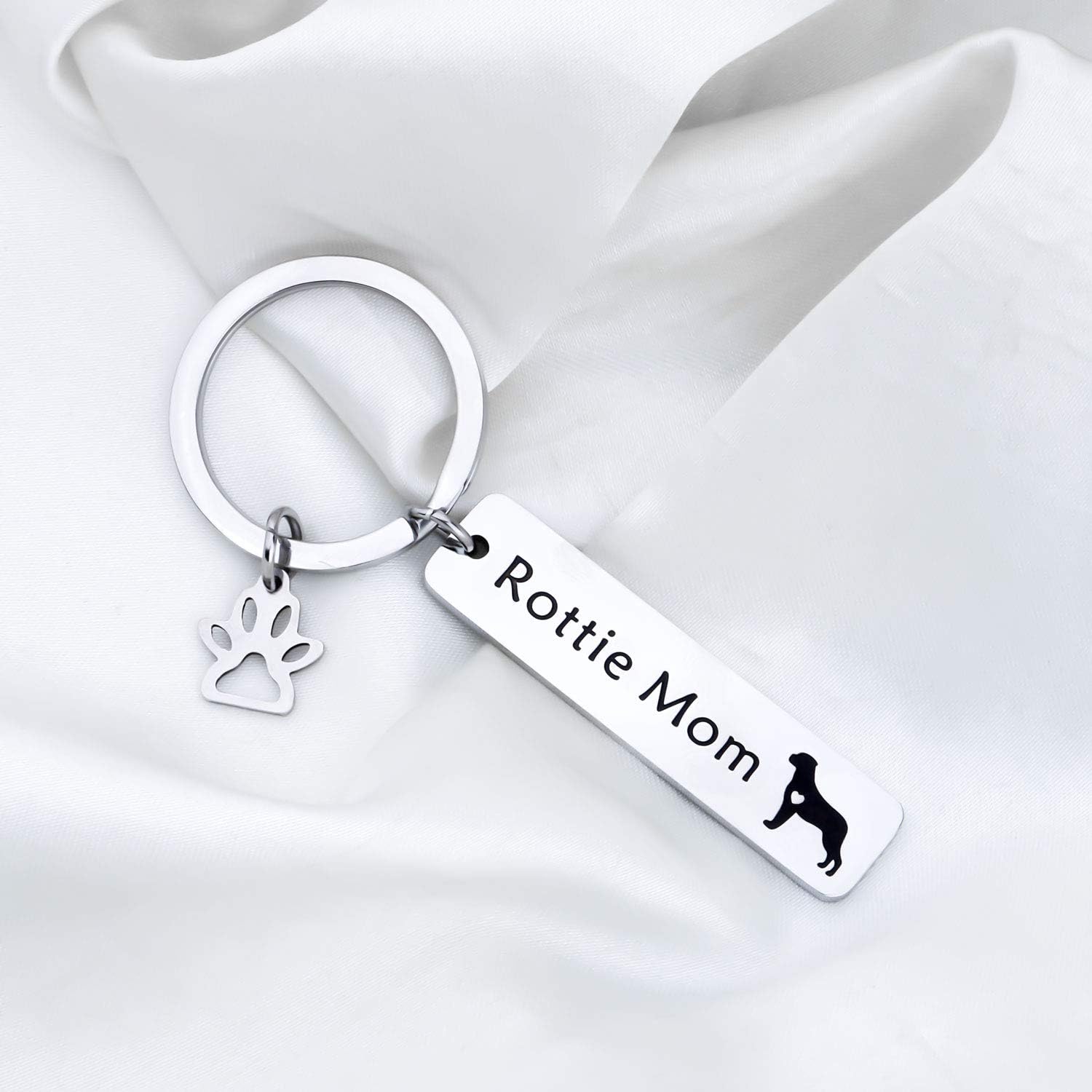 LQRI Rottweiler Rottie Mom Rottie Dad Kechain Pet Dog Jewelry Rottie Gift for Rottweiler Rottie Mom Dad image 4