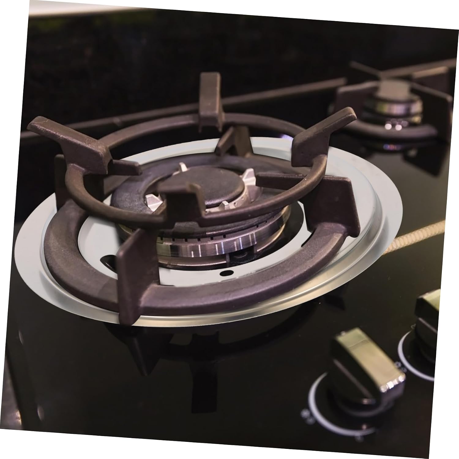 3Pcs Stainless Steel Gas Stove Drip Pans Thick Burner Trays for Kitchen Compatible Most Gas Ranges Easy to Clean Drip Tray