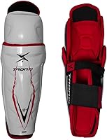 TronX Force Junior Youth Ice Hockey Shin Guards - Max Protection & Comfort for Kids in Ice & Roller Hockey