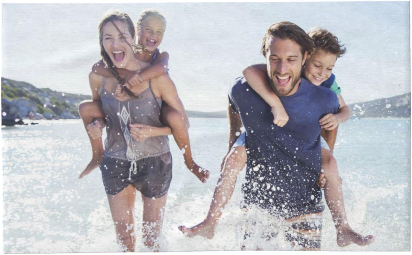 Custom Beach Towel Personalized, Add Your Image/Text/Photo, Microfiber Super Absorbent Bath Towel for Travel Swimming Sports Beach Gym 32x52 Inch