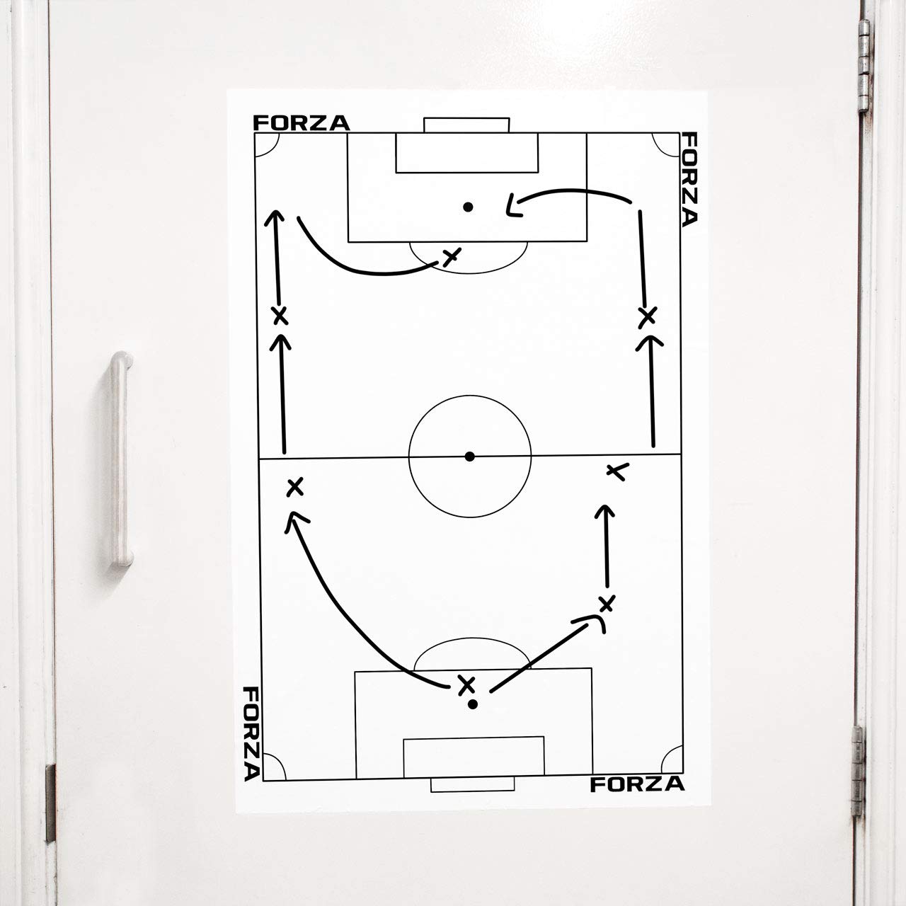FORZA - Hoja de tácticas de fútbol adhesiva, hoja de entrenamiento no permanente, ayuda de entrenamiento adhesiva.