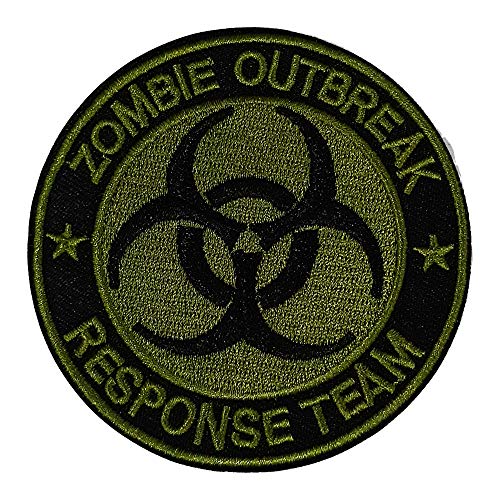 Zombie Outbreak Response Team Symbol Logo 3.25" Embroidered Premium Patch Iron/Sew-On Decorative Applique X-File Cryptid Monster Creature Unexplained Mysteries Bio Hazard Walking Dead I Believe #TOP20