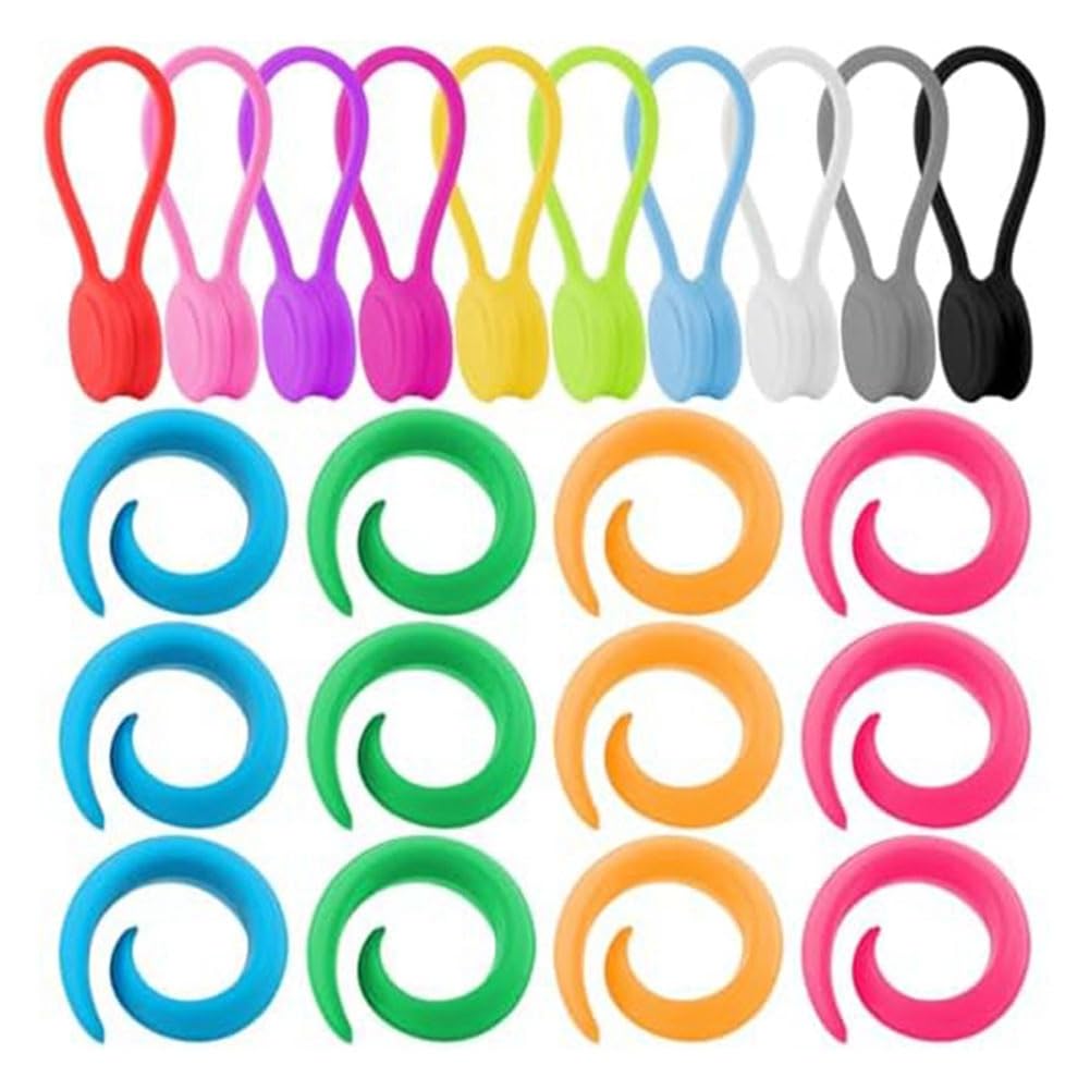 22PCS Bobbin Clips Set Kit Stickrahmen Clips Kit Silikon-Spulenhalter, Quilting Nähen Clips für Nähen und Quilten