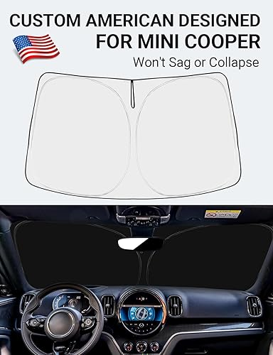 Vista 985 de Proadsy Parasol para parabrisas para BMW X1 F48 2016-2022 de 4 capas plegable, protector de parasol frontal que bloquea los rayos UV y mantiene