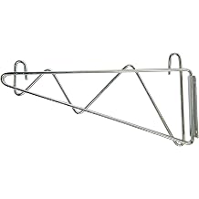 Wall Mounting Bracket for Chrome Wire Shelving - Set of 2 Brackets - NSF Certified 24"