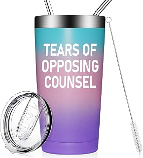Lawyer Gifts for Women - Lawyer Christmas Appreciation Gifts - Gift for Law Student Graduation, Lawyer, Attorney, Paralegal - Tears of Opposing Counsel - 20oz Tumbler