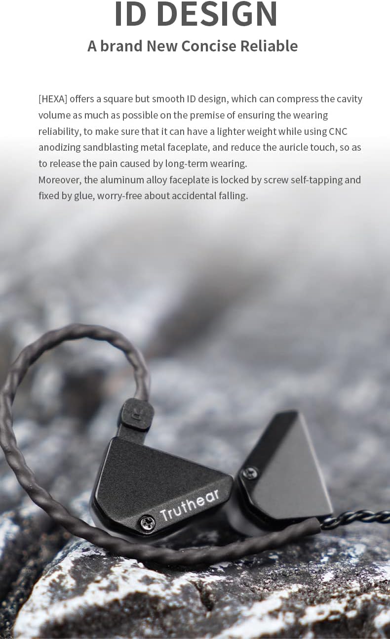 Fanmusic Truthear HEXA 1DD + 3BA Struttura ibrida PU + LCP Membrana del driver dinamico 0.78 Cavo 2Pin Espandibilità flessibile DLP Monitor auricolari Auricolari (HEXA) Fanmusic Truthear HEXA 1DD + 3BA Struttura ibrida PU + LCP Membrana del driver dinamico 0.78 Cavo 2Pin Espandibilità flessibile DLP Monitor auricolari Auricolari (HEXA)