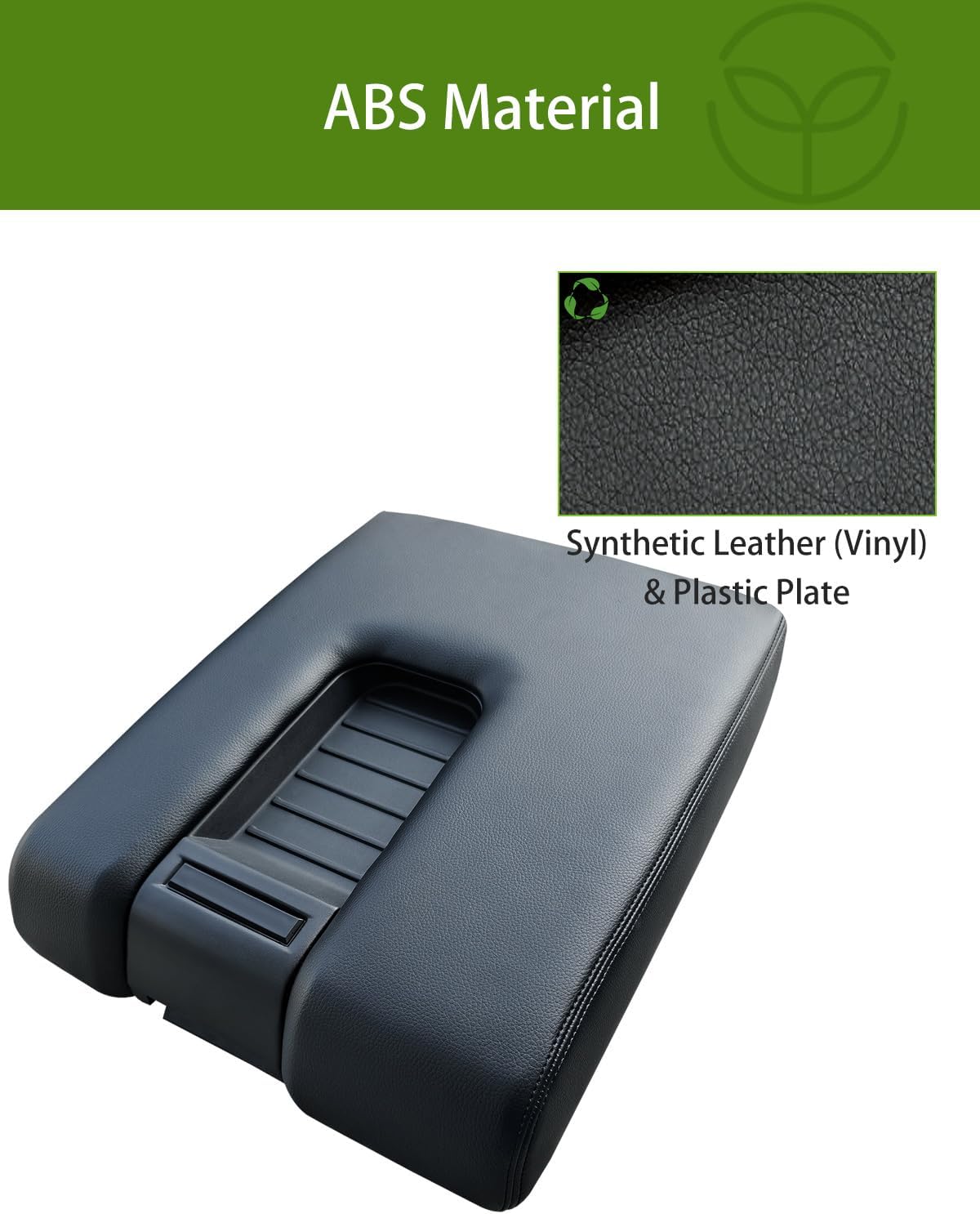 UMISHI Center Console Armrest Lid Fit for Toyota Tundra 2014 2015 2016 2017 2018 2019 2020 Leather Material (Black)