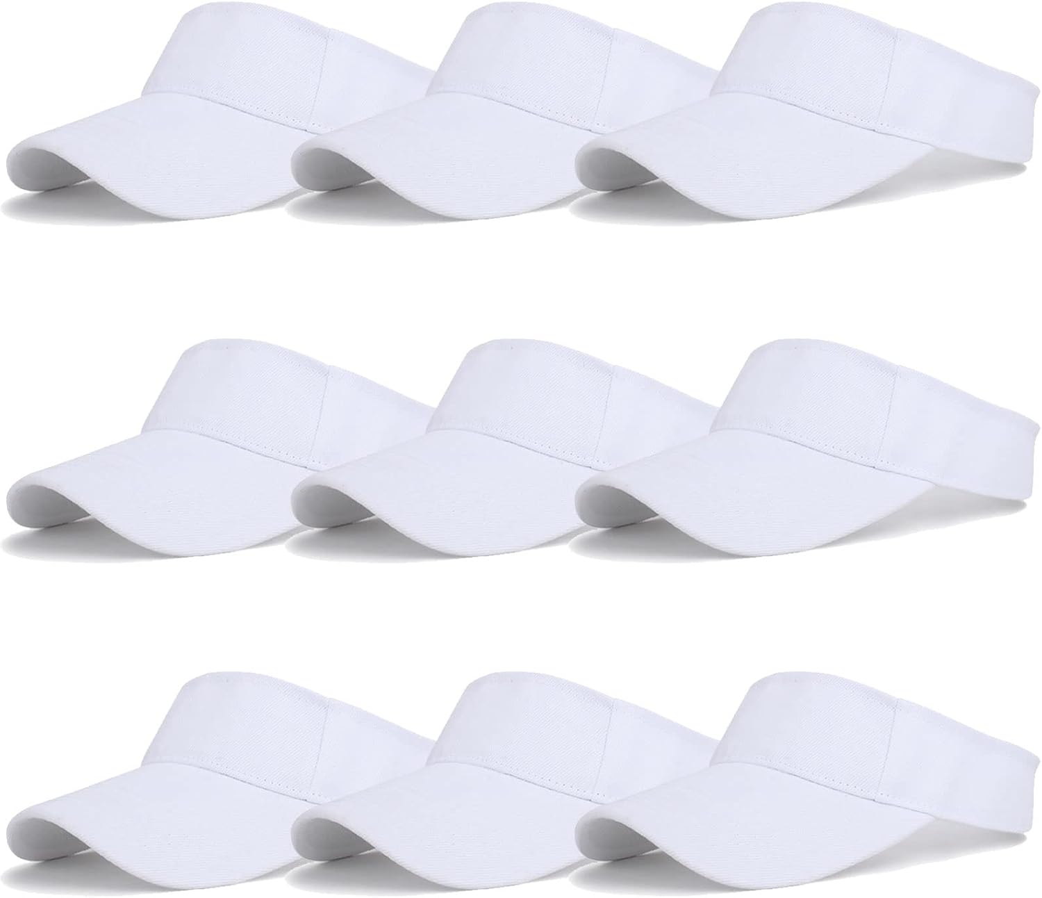 Ultrafun 9Pack Kids Sun Visor Hat UV Protection Sports Tennis Beach Summer Visor Hats for Boys Girls Aged 5 to 12 Years
