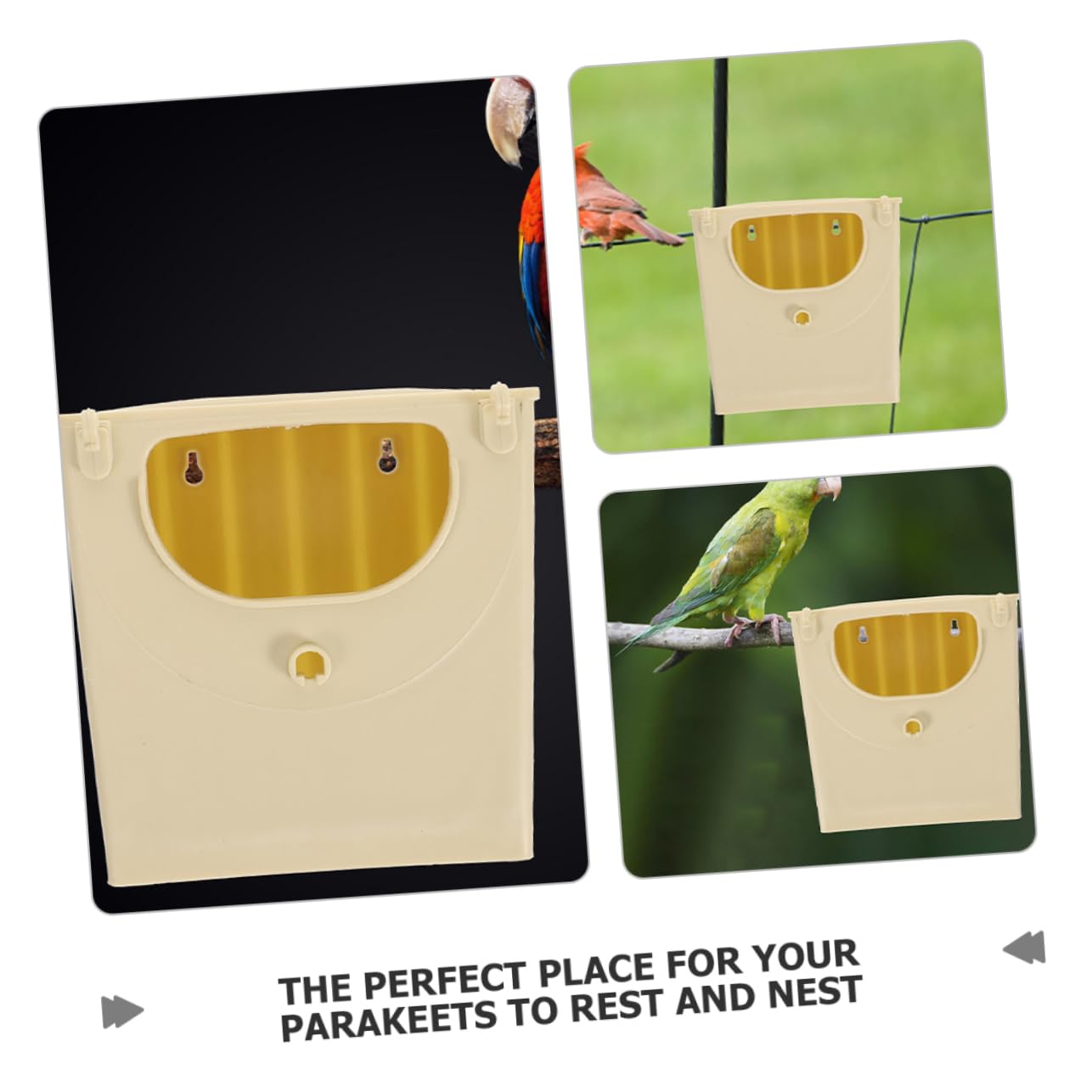 Toyvian Caja Nido para Pájaros de Plástico Resistente y Estable, Adecuado para Periquitos y Aves Pequeñas, Pack de 5 Unidades para Cría y Anidación Exterior