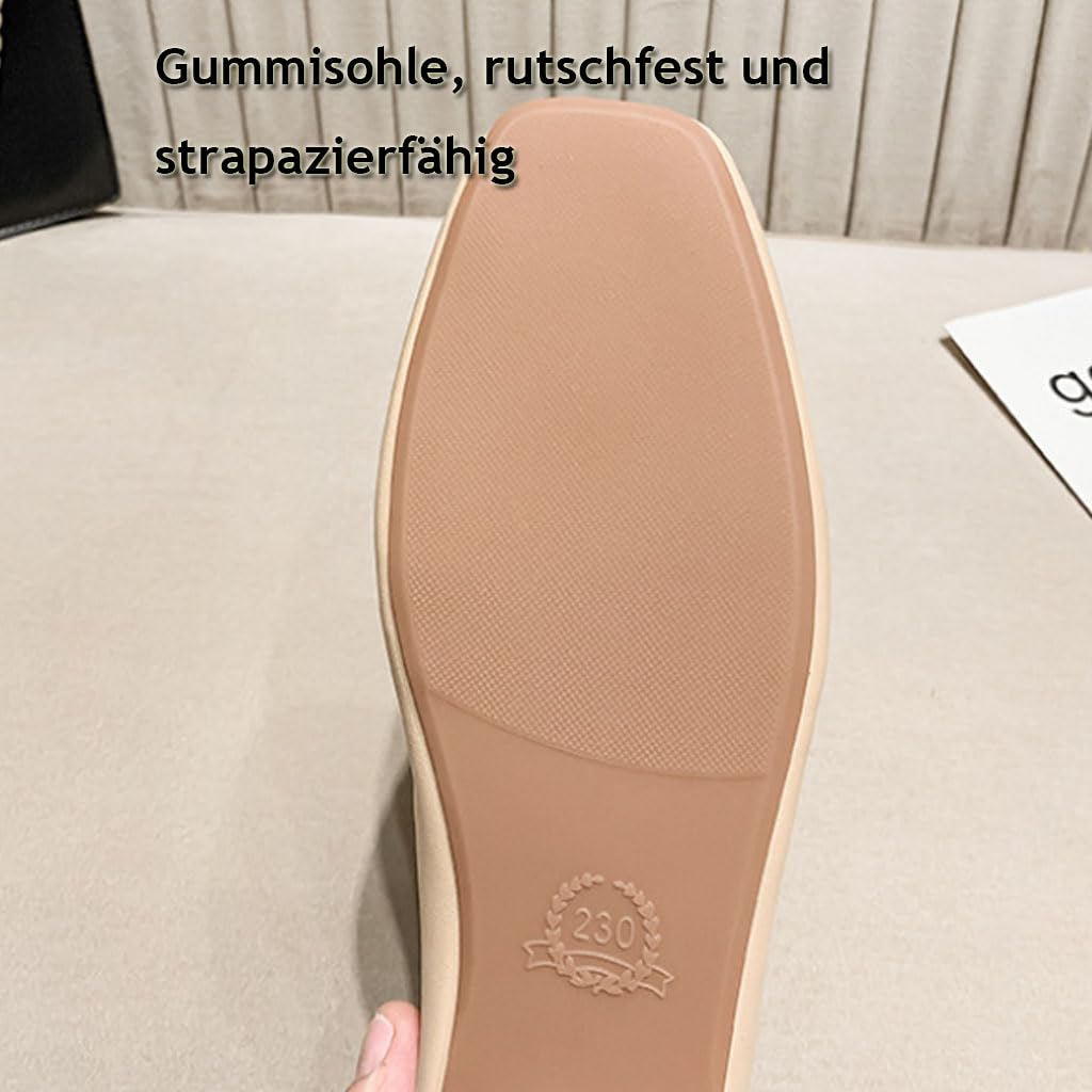 Ballerine da Donna comode, Scarpe Ballerine Piatte in Look Pelle con Fiocco, Classiche Scarpe Slip-on da Donna per Matrimonio Estivo, Facilmente abbinabili