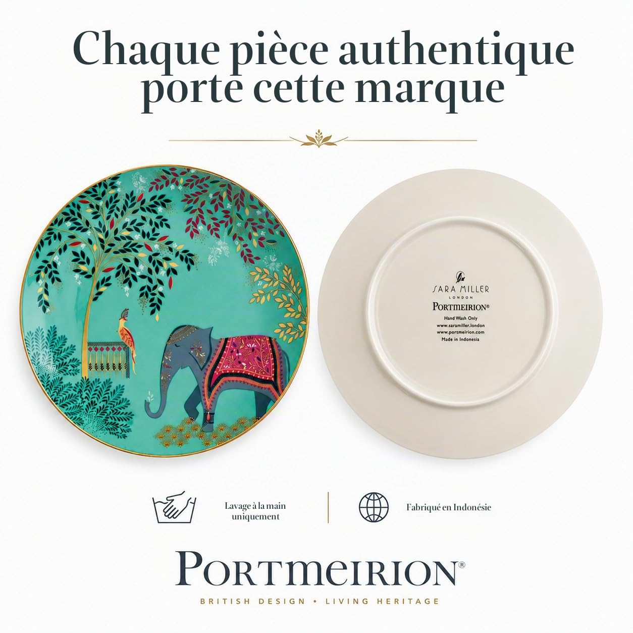 Portmeirion Home & Gifts Sara Miller SMI78964-XG Lot de 4 assiettes à gâteau Multicolore