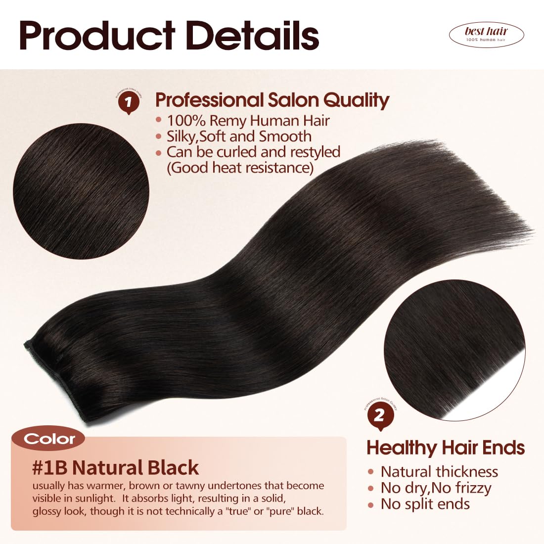 Amazon.com : Halo Hair Extensions Real Human Hair 18inch 80g 
