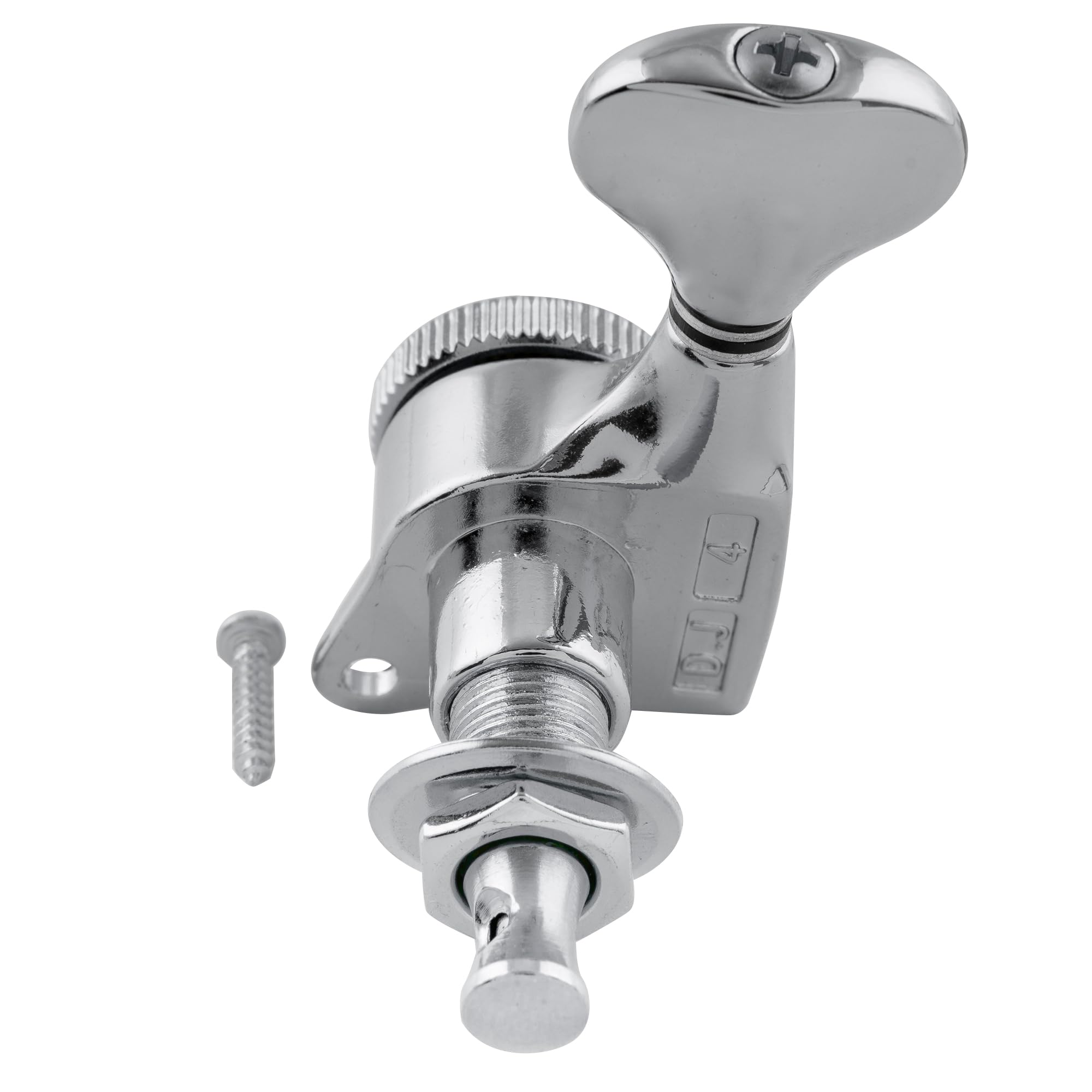 Musiclily Pro 6 en Línea Ratio 18:1 Sellado Guitarra Clavijeros Bloqueo Clavijas de Afinación con Botones G-Style Tornillo 45 Grados para Guitarra Eléctrica tipo Strat Tele, Cromado