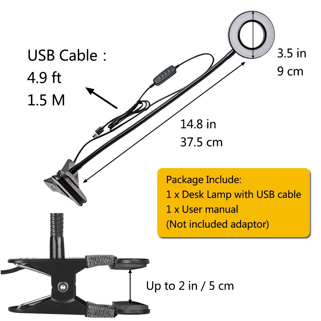 Luce LED Da Clip Per Telefono, 112 Perle, 3 Modalità, 10 Livelli Di Luminosità, Ricarica USB-C, Batteria 4000mAh, Per Video E Selfie
