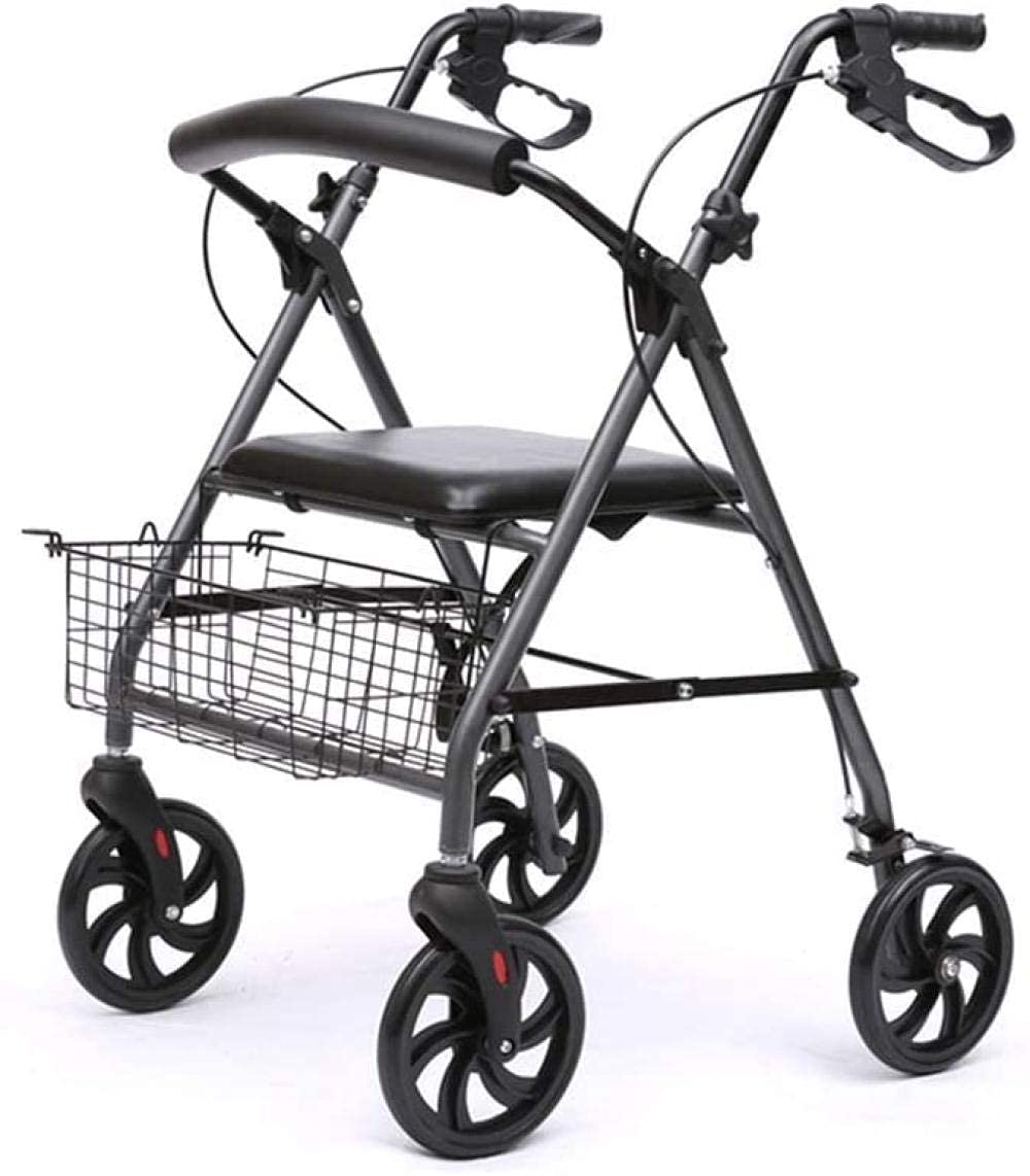 Elderly Walker Aluminiowy czterokołowy chodzik do chodzenia i kosz na zakupy Comfortable anniversary