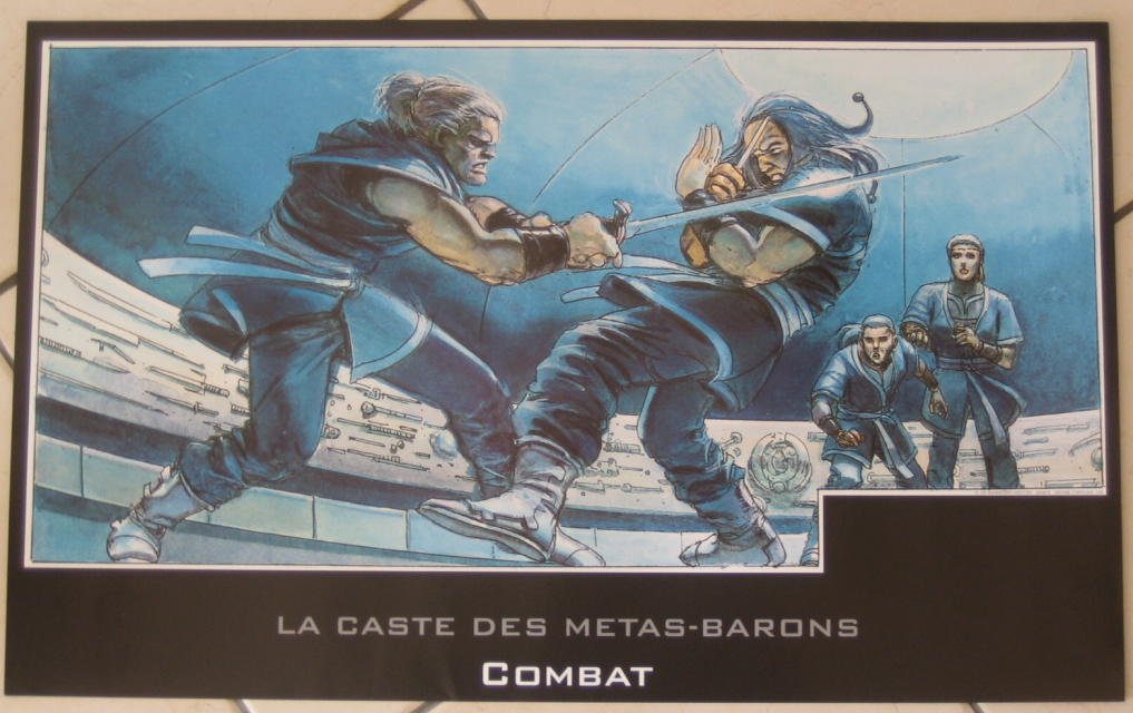 Affiche Caste Des Metas-Barons Combat par Gimenez et Jodorowsky format 35X56 Cm - 2