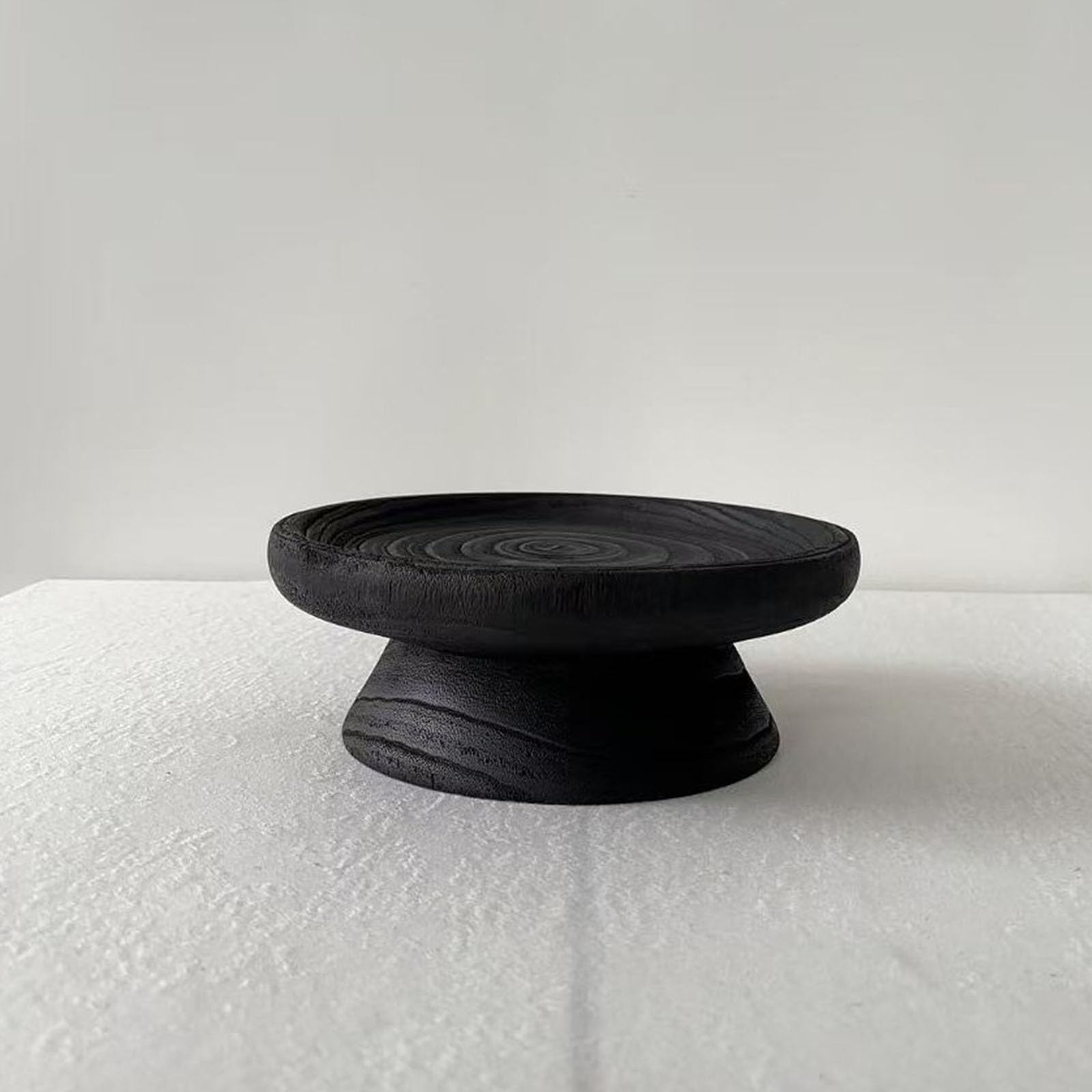 Soporte para cupcakes de madera para cumpleaños, bodas, decoraciones de vacaciones, plato de pastel con superficie texturizada natural, bandeja moderna para servir