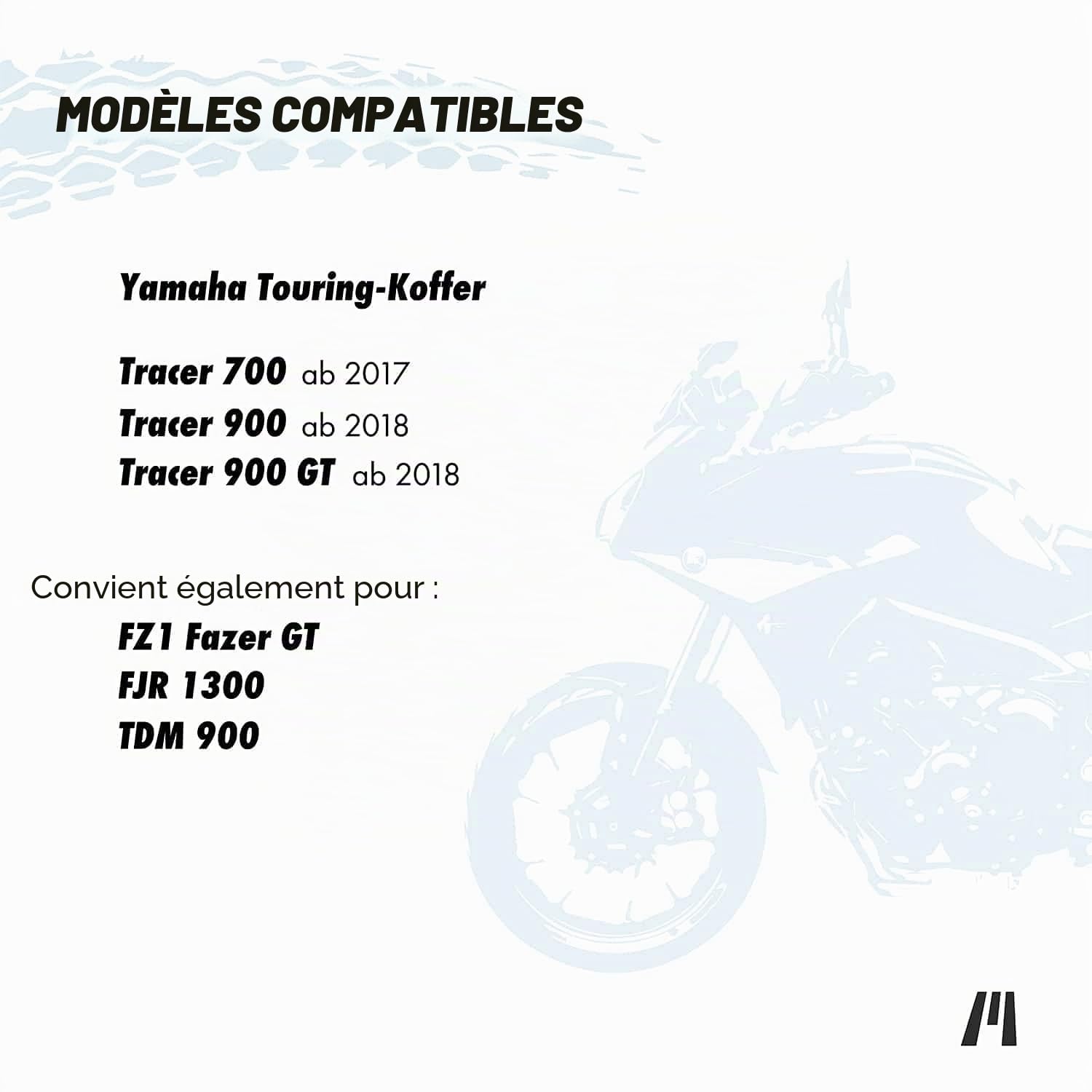 GETMORE Parts Poches, Sacoches, Sacs intérieures adapté à Moto valises latérales de Yamaha FJR1300, FZ, FZR, FZ Fazer, XJ, XJR, TDM - No. 5