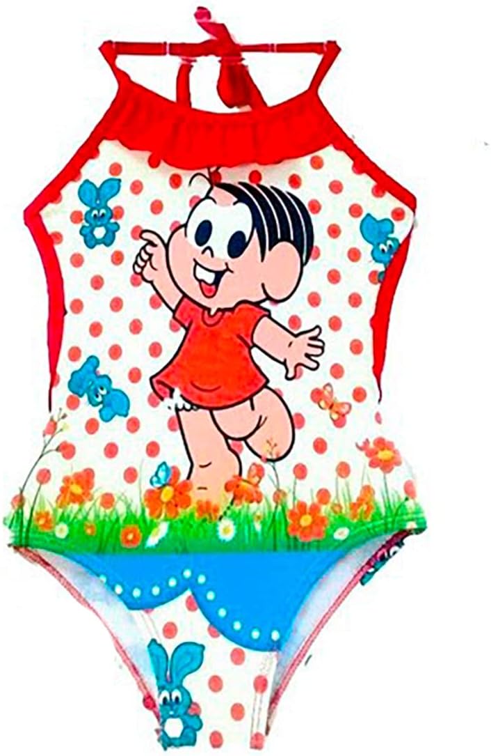 Maiô Infantil Engana Mamãe Magali Monica Prot Uv Praia Verão