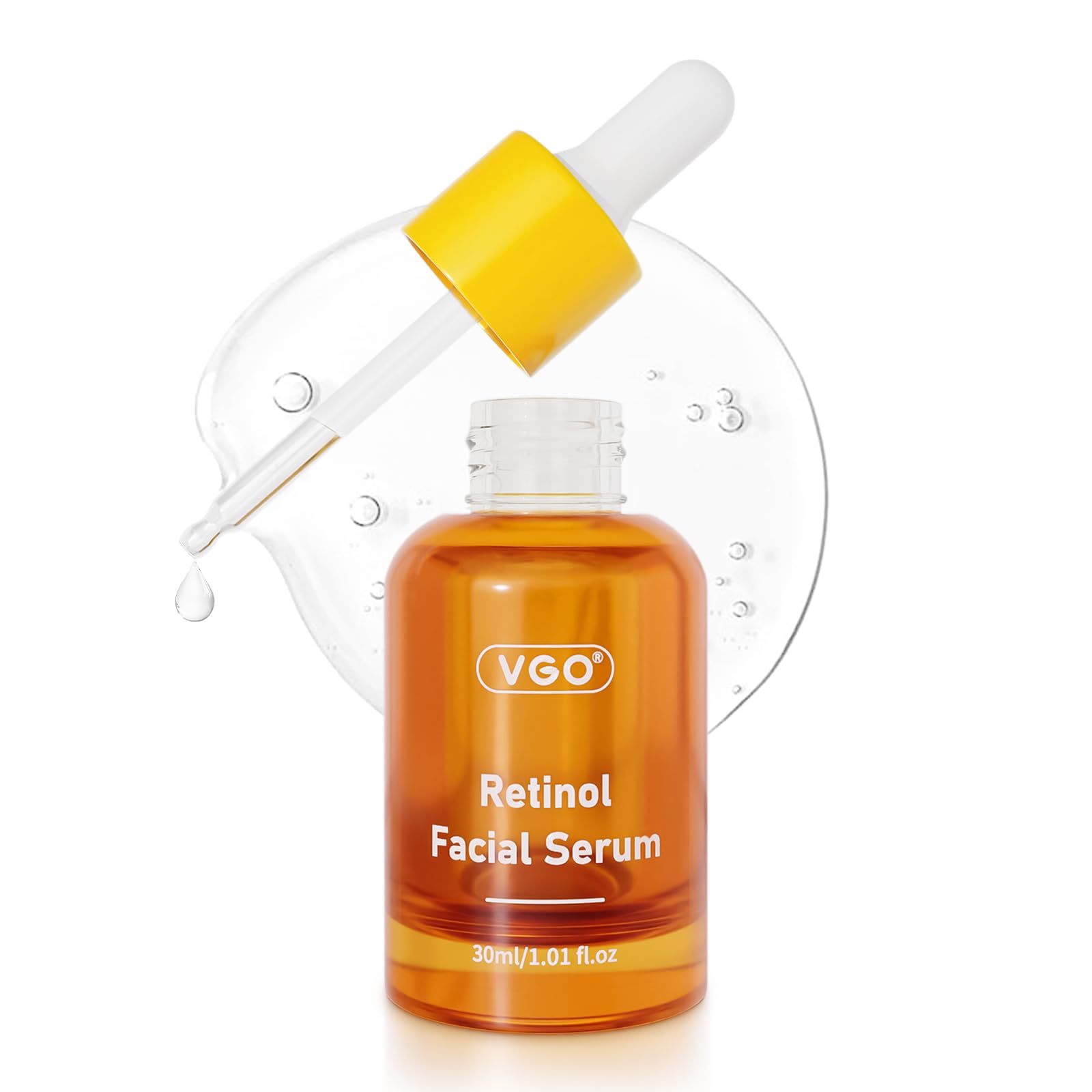 VGO Retinol Serum for Face, Resurfacing Retinol Serum with Hyaluronic Acid, Niacinamide and Ceramides, Hydrating and Refreshing, Wrinkle Smoothing,