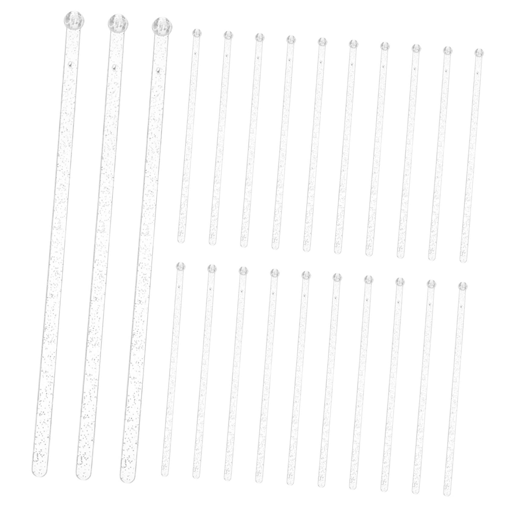 CIYODO Cute Coffee Stir Sticks 100pcs Silver Stirring Rods Stir Sticks for Drinks