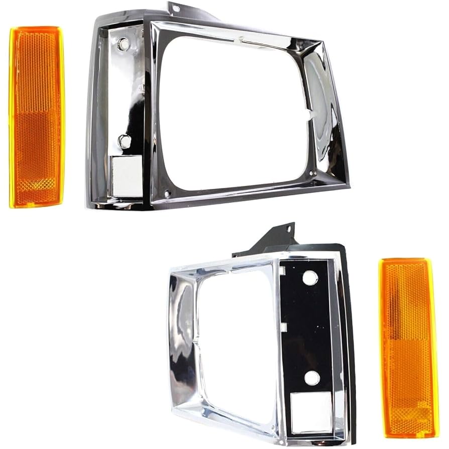 Amazon.com: EIDZADK Chrome Headlight Bezel Trim + Corner