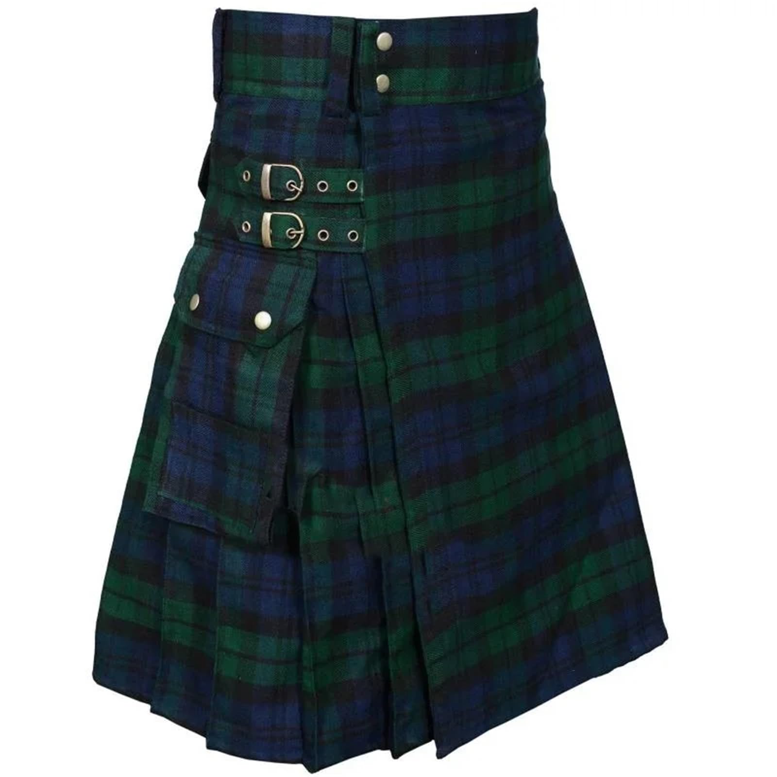 Kilt Vintage Kilt Escocia gótico Punk Kendo faldas con bolsillos ropa escocesa Casual otoño de calle for hombres para hombres