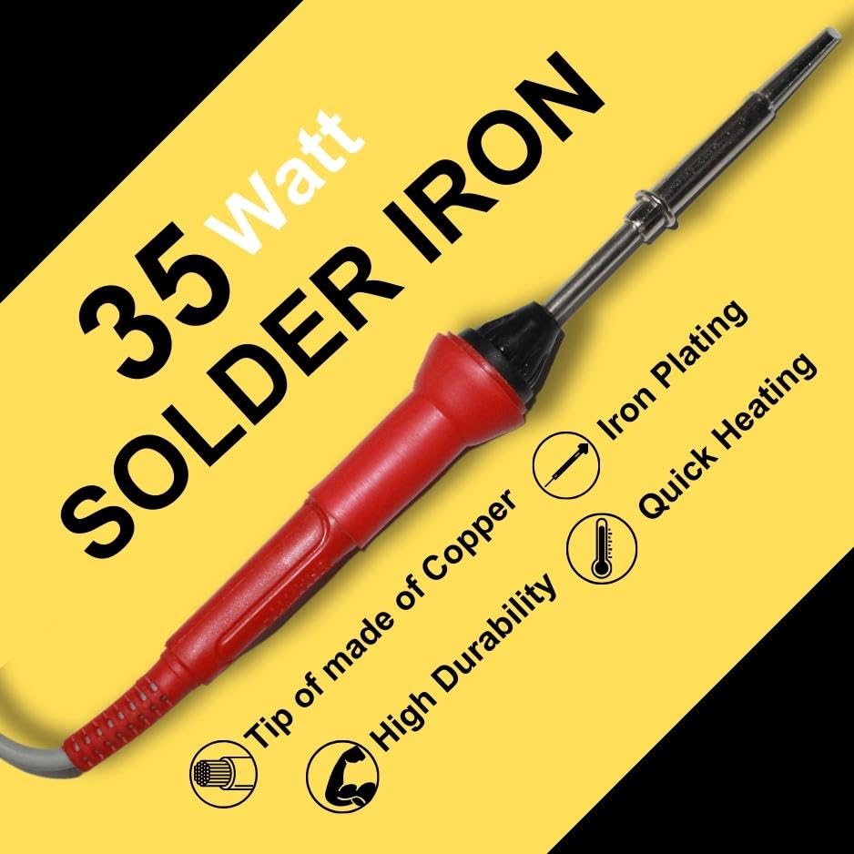 Image of Vtronix 35Watt Round Soldering Iron for Precision Electronics Work | Soldering Machine for Home, Industrial & Electronics Workshop Reparing with Fast Heating & Heat Resistant Handle (35W Round)