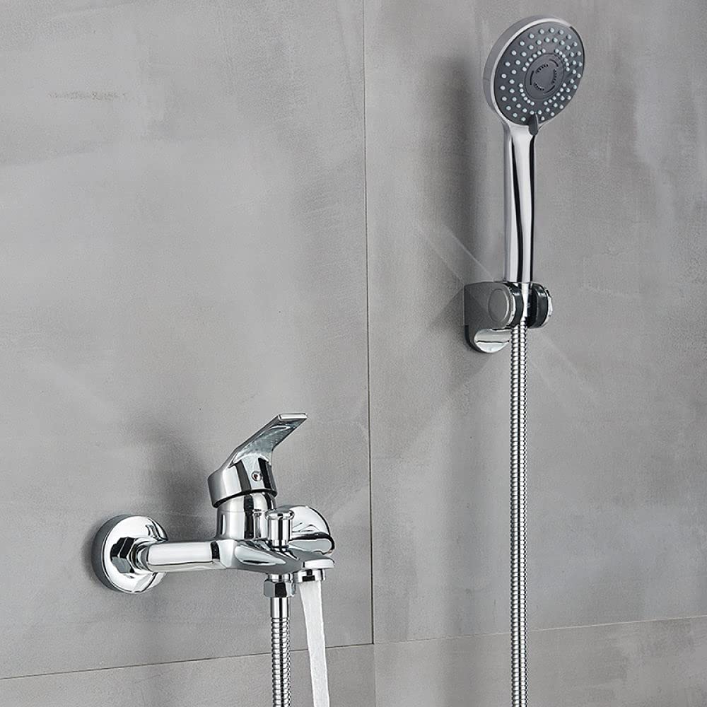 Robinet de douche en laiton antique et mitigeur mural rétro pour bain
