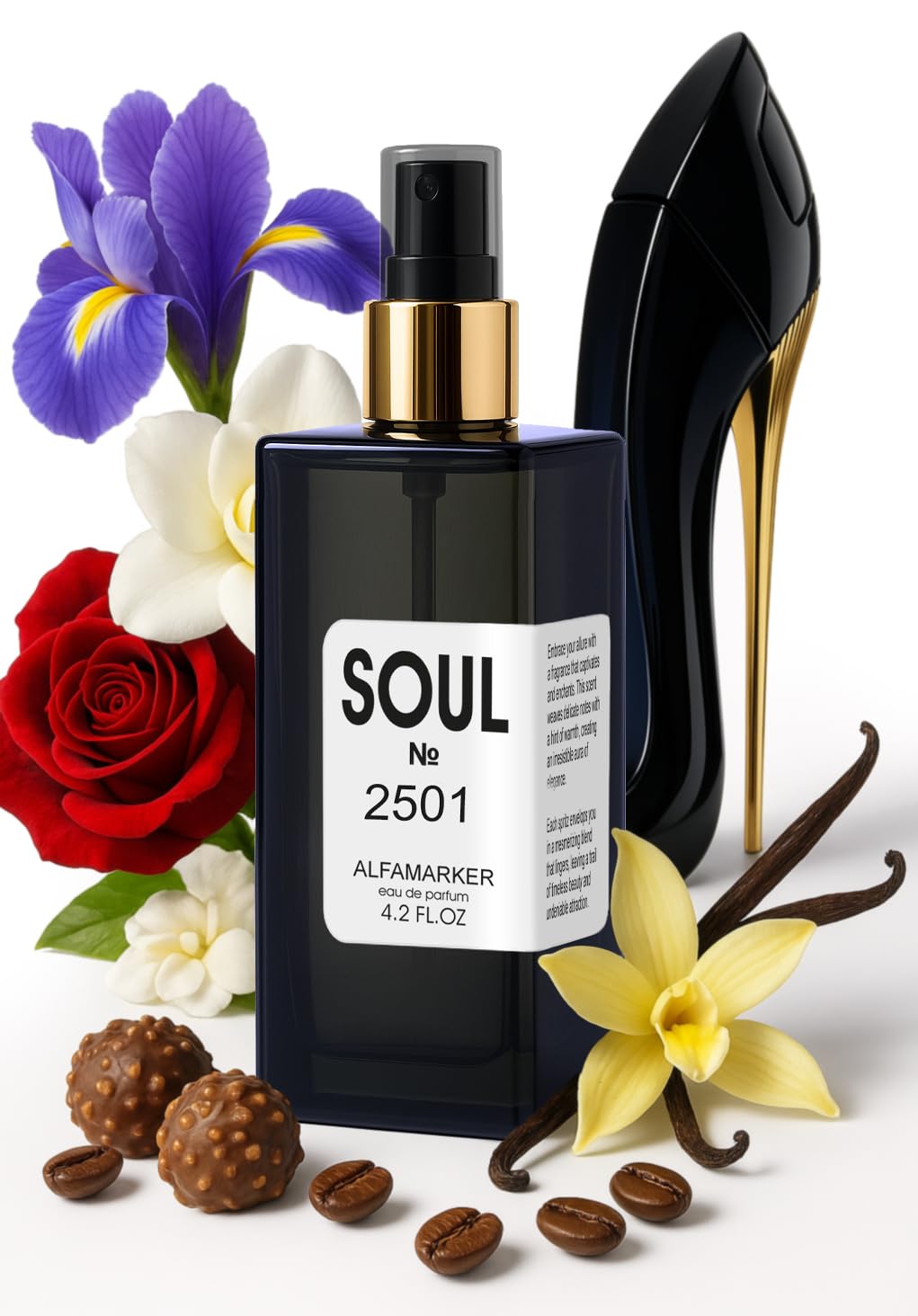ALFAMARKER SOUL 2501 Gold Girl Perfume for Women Long Lasting Eau de Parfum Spray 4 0 Fl Oz