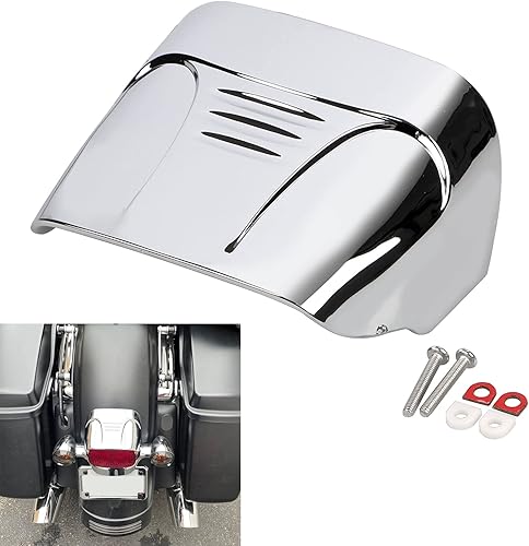 Cubierta de plástico ABS cromado para luz trasera, sin ranuras, compatible con Harley Wide Glide Touring Street Electra Glide Road King Glide