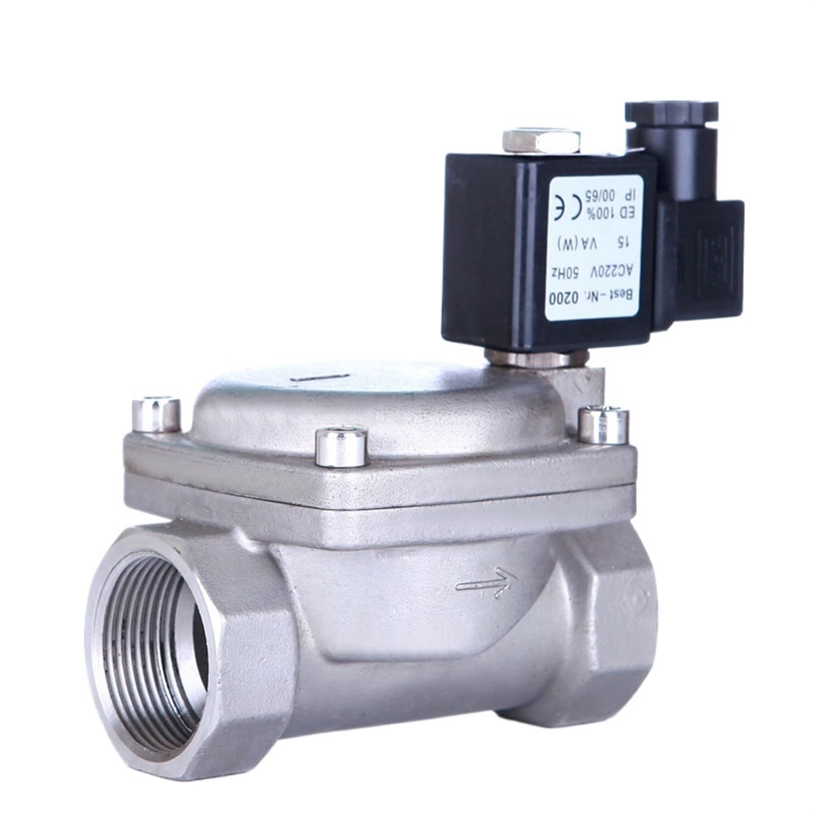TREDSWQCV 1-1/4"304 Stainlsess Steel High Pressure 1.6Mpa Normally Closed Brass Solenoid Valve Pilot(110VAC-EPDM-SEAL)
