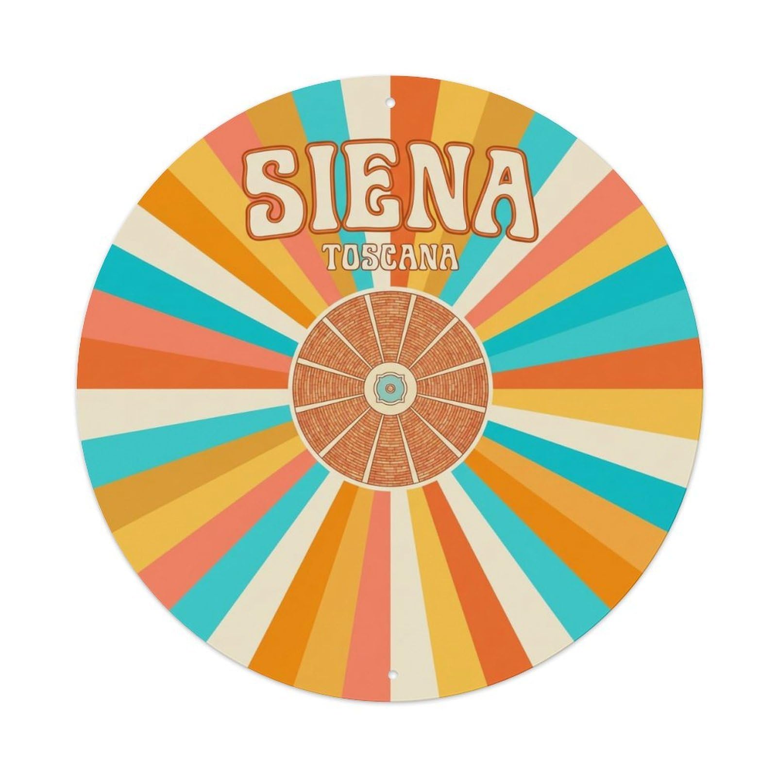 Vintage Travel Siena Italy Experiencing Metal Tin Sign