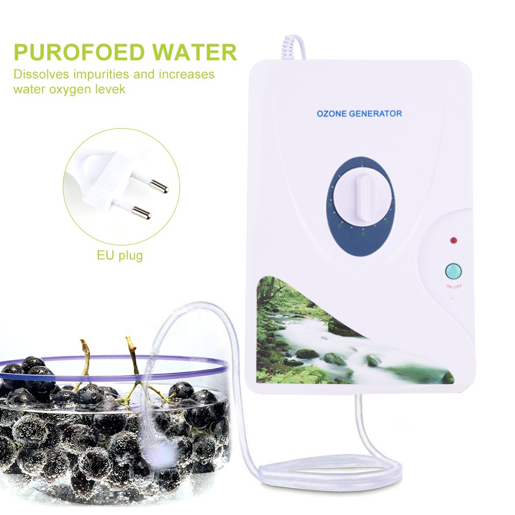 Ozon-Generator 600 mg/h, tragbar mit digitaler Zeitschaltuhr, für Wasser, Gemüse, Obst