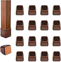 Vista 30 de BAIPOK 36 piezas de protectores cuadrados para patas de silla, protectores de patas de silla de silicona para suelos de madera dura, almohadillas