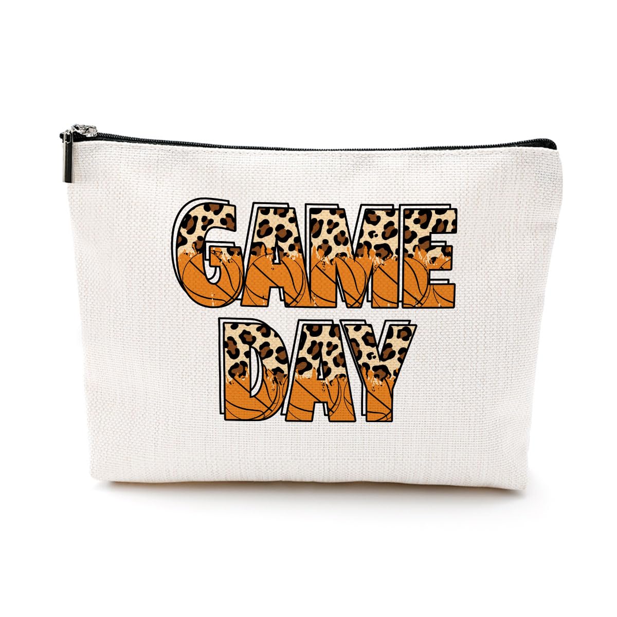 Basketball Gifts Basketball Stuff Leopard Sports Makeup Bag Cosmetic Bag Basketball Bag Birthday Christmas Basketball Lover Gifts for Women Basketball