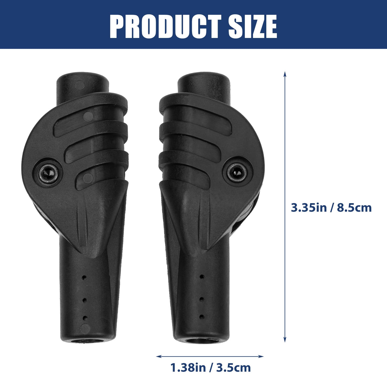 INOOMP Tent Accessory Folding Joint: 2pcs Plastic Support Rod Tent Repair Support Rod Joint Parts Automatic Tent Support Components Camping Supplies Black