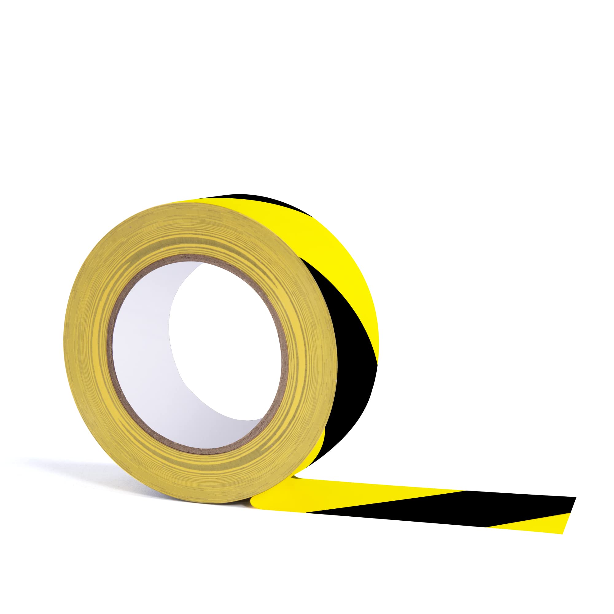 TAPEBEAR Ruban De Marquage Au Sol PVC, Ruban De Signalisation, Bande Adhésive Pour La Sécurité, Pour L'avertissement De Danger D'escalier/De Sécurité De Construction, Jaune/Noir, 2inch X 50yard