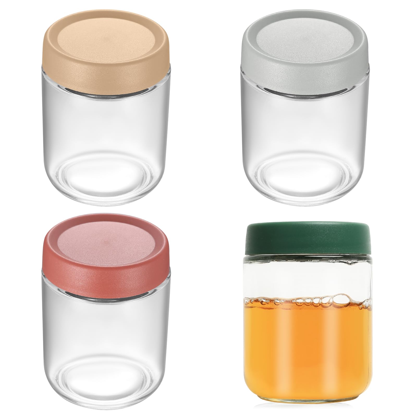 6 Tarros De Cristal Con Tapa Hermética, 500 Ml, Para Overnight Oats, Yogur, Almacenaje