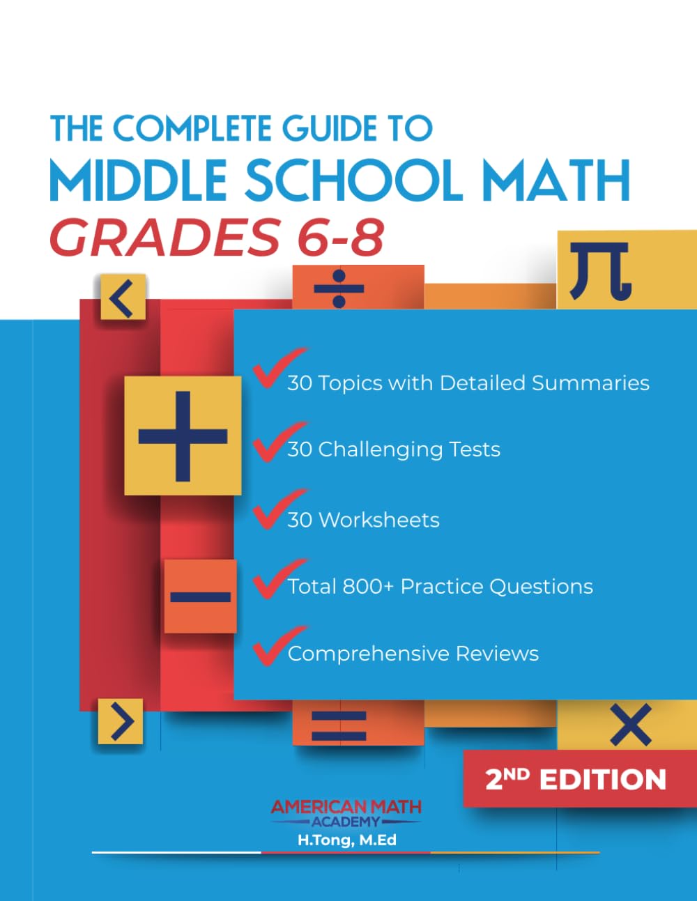 THE COMPLETE GUIDE TO MIDDLE SCHOOL MATH GRADES 6-8: PRE-ALGEBRA